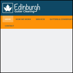 Screen shot of the Edinburgh Gutter Cleaning Company website.