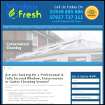 Screen shot of the Window Fresh - Your Local Window Cleaners website.