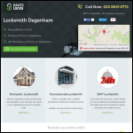 Screen shot of the Locksmith Dagenham website.