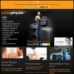 Screen shot of the Core Physio website.