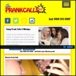 Screen shot of the PrankCalls4u website.