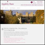 Screen shot of the Appleby Shaw website.
