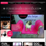 Screen shot of the Furry Babies Boutique website.