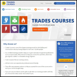 Screen shot of the Trades Courses website.