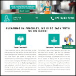 Screen shot of the Cleaner Finchley Ltd website.