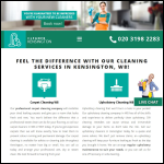 Screen shot of the Cleaner Kensington Ltd website.