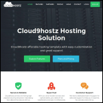 Screen shot of the Cloud9Hostz website.