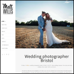 Screen shot of the Matt Willis Photography website.