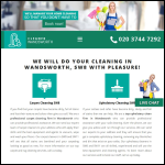 Screen shot of the Cleaner Wandsworth Ltd website.