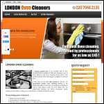 Screen shot of the London Oven Cleaners website.