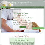 Screen shot of the Abbey Chiropractic and Wellness centre website.