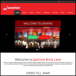 Screen shot of the Jasmine Brick Lane website.