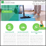 Screen shot of the Carpet Cleaners Queen’s Park Ltd website.
