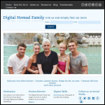 Screen shot of the Digital Nomad Family website.