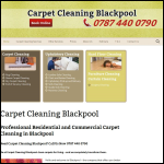 Screen shot of the Carpet Cleaning Blackpool website.