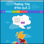 Screen shot of the Taking The Kids Out website.
