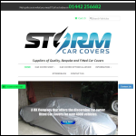 Screen shot of the Storm Car Covers website.