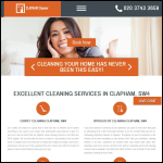 Screen shot of the Clapham Cleaner Ltd website.