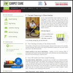 Screen shot of the GM Carpet Care website.