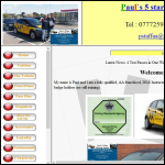 Screen shot of the Paul's 5 Star Driving Tuition website.