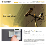 Screen shot of the Trelawney Fire & Security website.