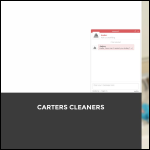 Screen shot of the Carters Cleaners website.