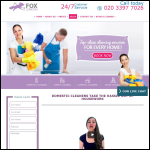 Screen shot of the Fox London Ltd website.