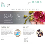Screen shot of the The Float Spa website.