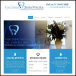 Screen shot of the Friar Street Dental Practice website.