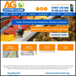 Screen shot of the AG gutterclear website.
