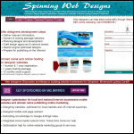 Screen shot of the Spinning Web Designs website.