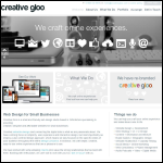 Screen shot of the Creative Gloo website.