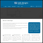 Screen shot of the BW Web Designs website.