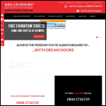 Screen shot of the Dream Doors Franchise website.
