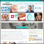 Screen shot of the Leeming Dental Clinic website.