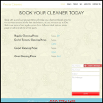 Screen shot of the Precise Cleaners website.