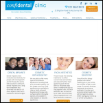 Screen shot of the Confidental Clinic website.