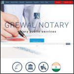 Screen shot of the Grewal Notary website.