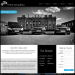 Screen shot of the Prime Chauffeur website.