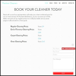 Screen shot of the Prestons Cleaners website.