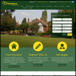 Screen shot of the Hunters Estate Agents website.