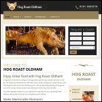 Screen shot of the Hog Roast Oldham website.
