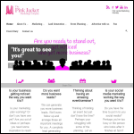 Screen shot of the Pink Jacket Marketing website.