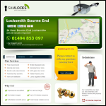 Screen shot of the Locksmith Bourne End website.