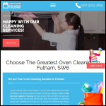 Screen shot of the Oven Cleaning Fulham Ltd website.
