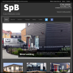 Screen shot of the SPB Custom Metalworks Ltd website.