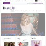 Screen shot of the Longer Hair Extensions website.