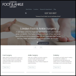 Screen shot of the London Foot & Ankle Surgery website.