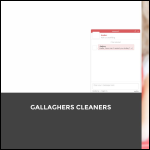 Screen shot of the Gallaghers Cleaners website.