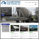 Screen shot of the Clearvision Tank Trailers website.